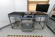 Automated eddy current testing system for the aircraft wheels SmartScan assembled and ready for work at the customer's office — NDT equipment supply by OKOndt Group in South Korea