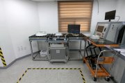 Automated aircraft wheels testing system with a transportation trolley  at the customer's office in South Korea, 2019
