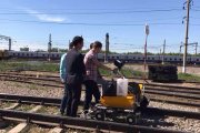 Testing of the ultrasonic trolley UDS2-73 on real rails, CIS 2017