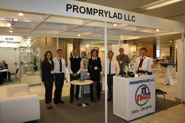 OKOndt Group team at the company's booth  at the European Conference on Non-Destructive Testing, Prague, October 2014