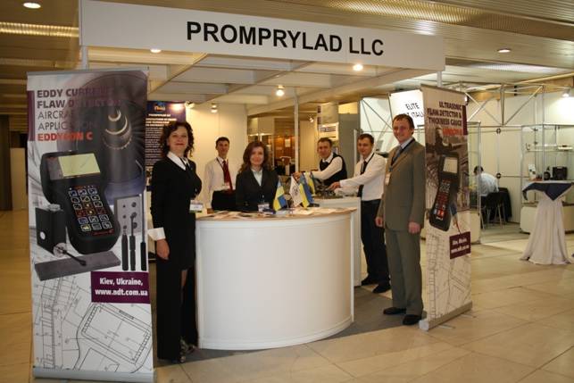 OKOndt Group team represents the company's booth at the ECNDT-2014