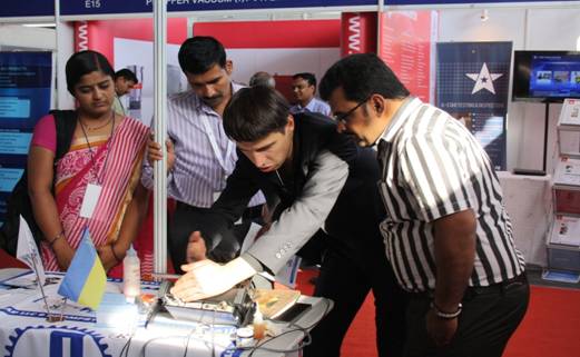 Demonstration of equipment at the OKOndt Group web site during the National Seminar and Exhibition on non-destructive evaluation (NDE-2014), India