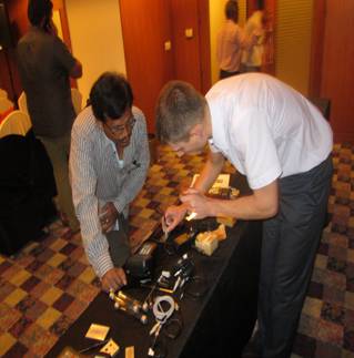 Demonstration of eddy current equipment made by OKOndt Group at the seminar organized within the framework of NDE-2014