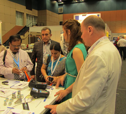 NDT specialists from India at OKOndt Group booth at the WCNDT-2012, Durban, South Africa