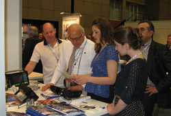 Professor Giuseppe Nardoni with the equipment manufactured by OKOndt Group, WCNDT-2012, Durban