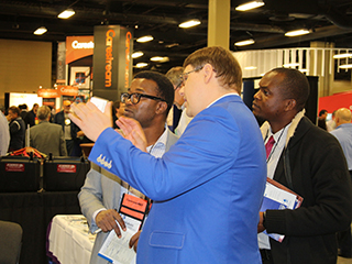 OKOndt Group's engineer is telling about the company's NDT equipment at the annual ASNT-2017 Conference and Exhibition, USA, October-November 2017