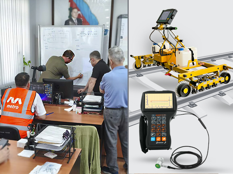 Ultrasonic metro rail inspection equipment and operator training for metro rail maintenance.