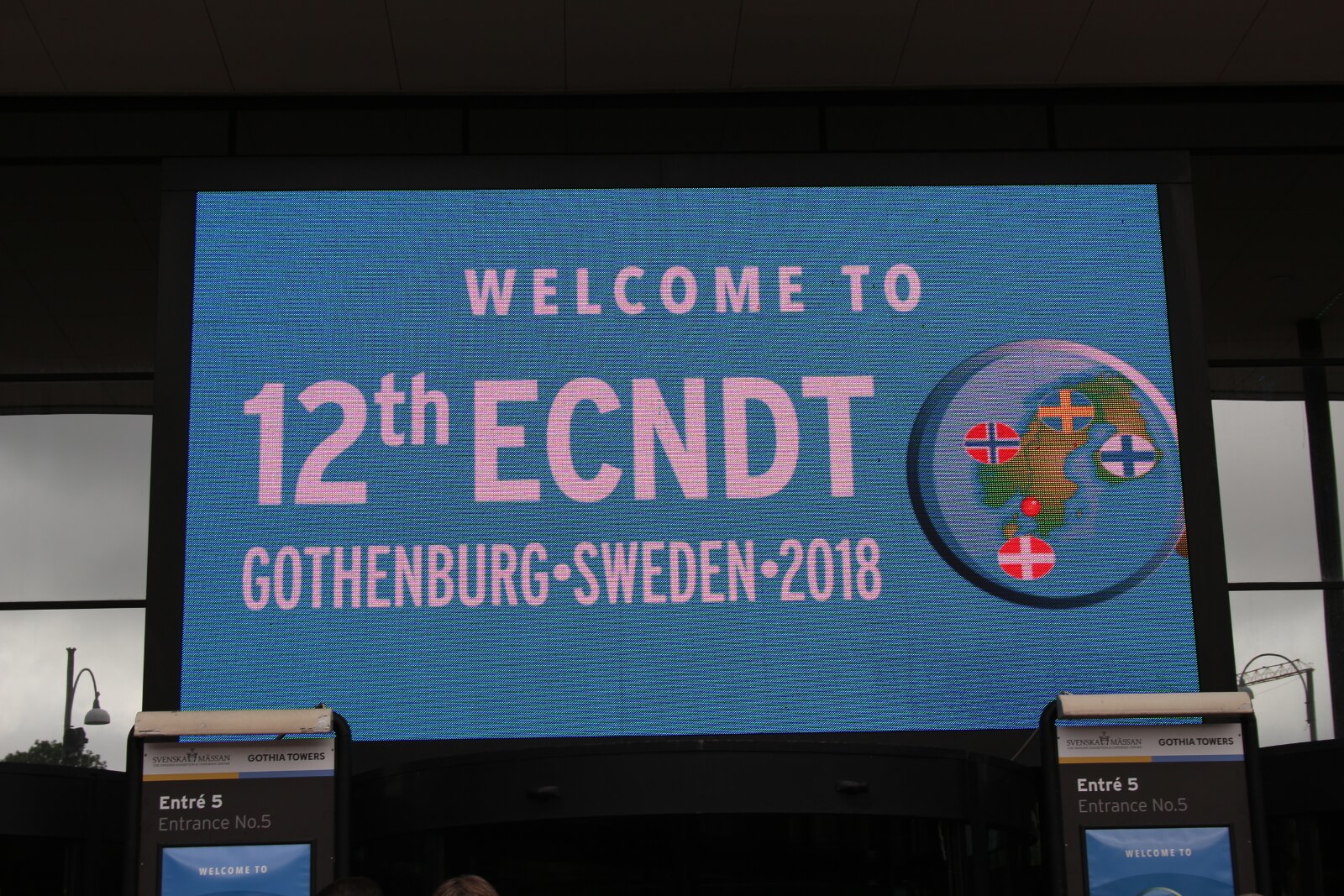 Exhibition Center of the 12th European conference of NDT in Gothenburg city (Sweden) welcomes participants and guests of the forum
