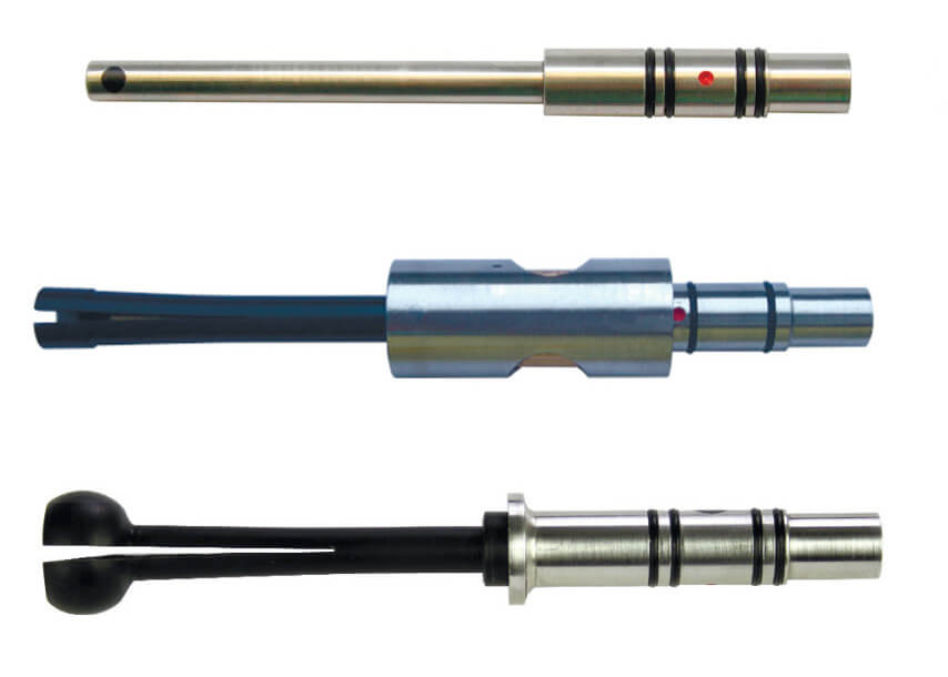 Probes for surface defects in the holes and countersinks