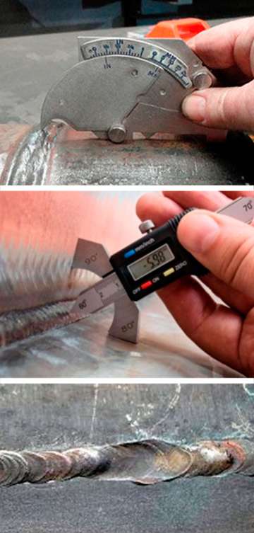 Measuring tool for geometrical parameters of welded joints