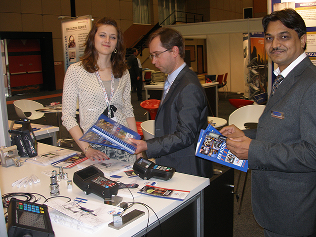 OKOndt Group's specialists and visitors of the NDT Exhibition South Africa-2012 (Durban) at the company's booth