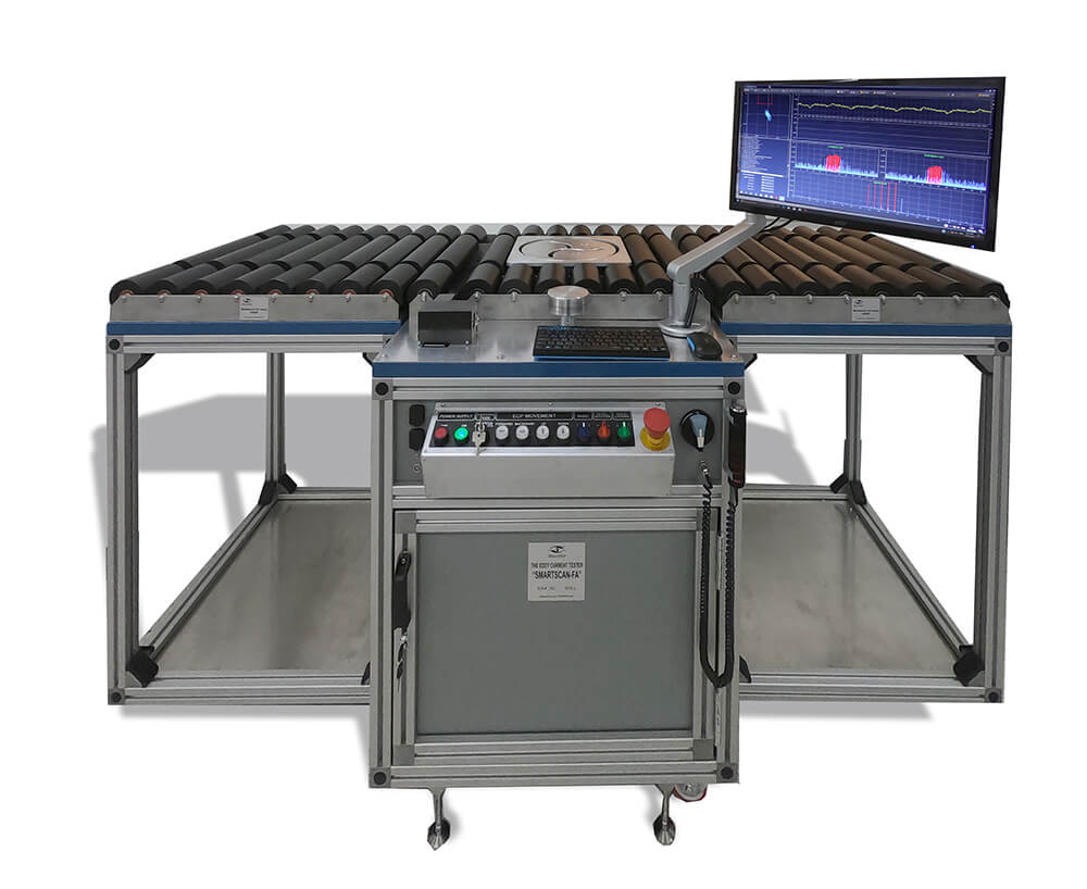 Aircraft wheel inspection system SmartScan with an enlarged table