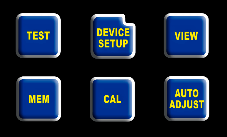 Navigation buttons of ET portable flaw detector Eddycon C