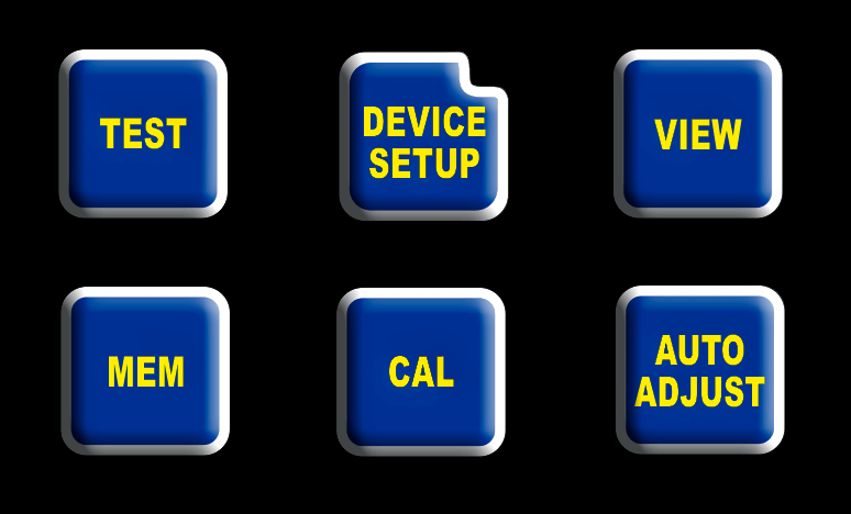 Navigation buttons of the portable ET flaw detector with a large screen Eddycon CL