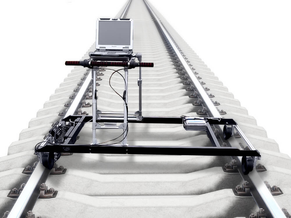 Eddy current single rail trolley ETS2-77 for mechanized inspection of rails