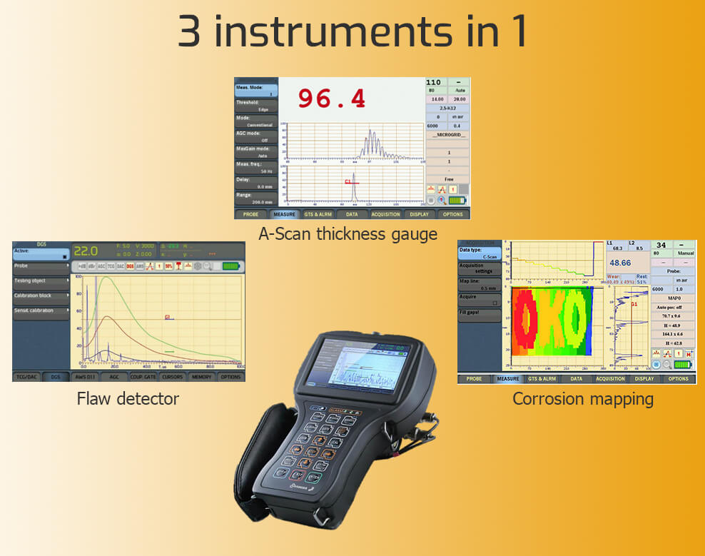 Advantages of multifunctional portable flaw detector Sonocon B 