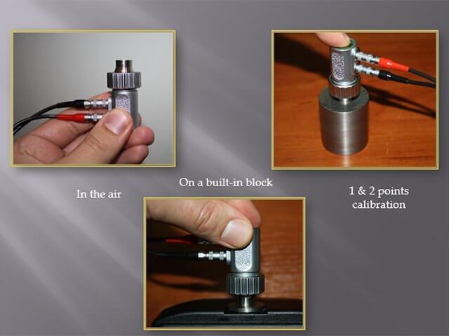 Automatic calibration of the compact ultrasonic flaw detector Sonocon B in «Thickness Gauge +» version