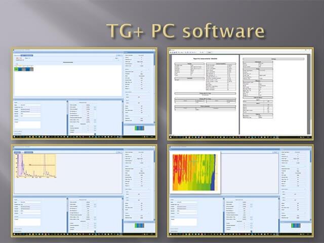 Thickness gauge and PC software of the compact ultrasonic flaw detector Sonocon B in «Thickness Gauge +» version