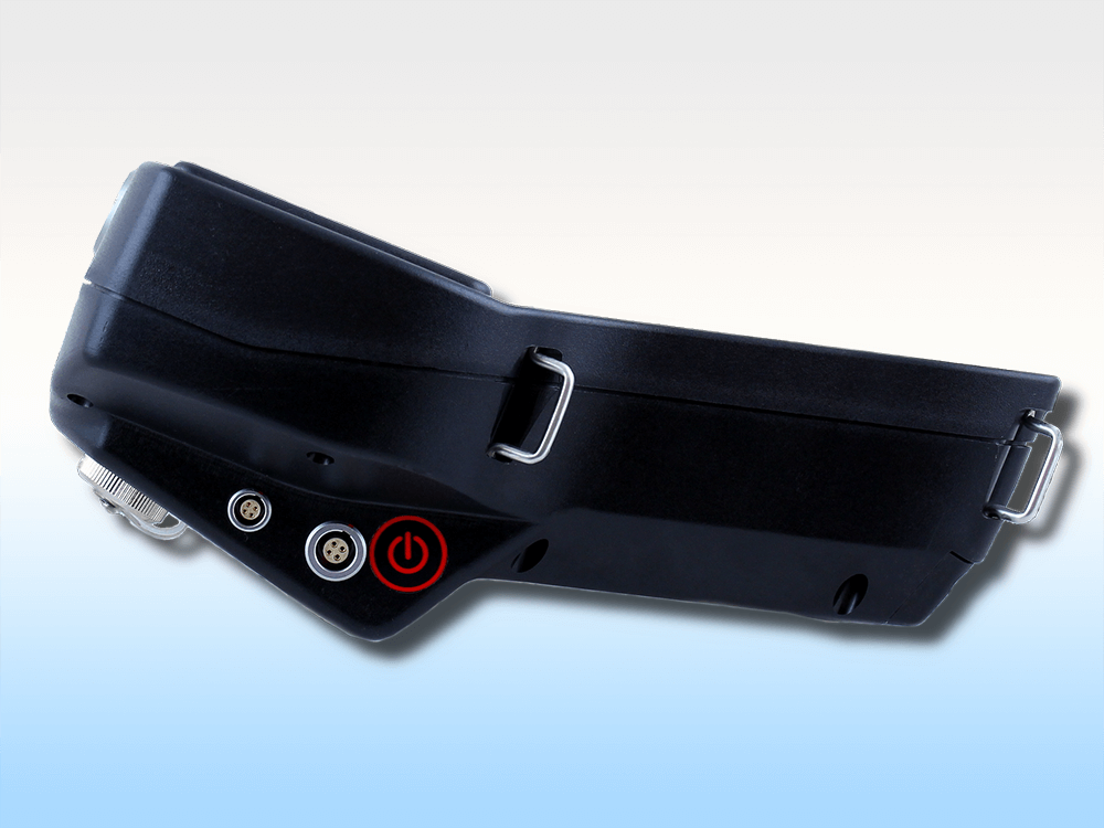 Portable UT flaw detector Sonocon B, side view