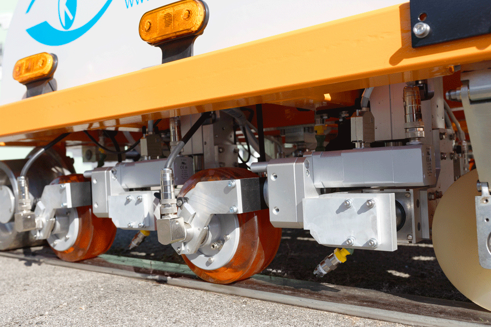Wheel probe of the high-speed rail inspection system OKOSCAN 73HS