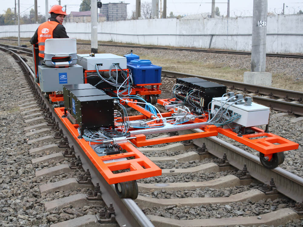 Trolley (carriage) of the high-speed rail inspection system OKOSCAN 73HS