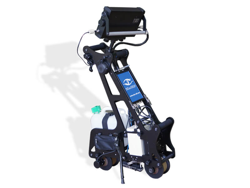 Mechanized UT trolley for continuous inspection of one rail line - UDS2-77